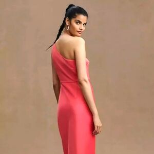 Bhldn Dylan One Shoulder Dress Coral